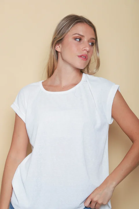 Remera Dana Hilo Flame con Lurex