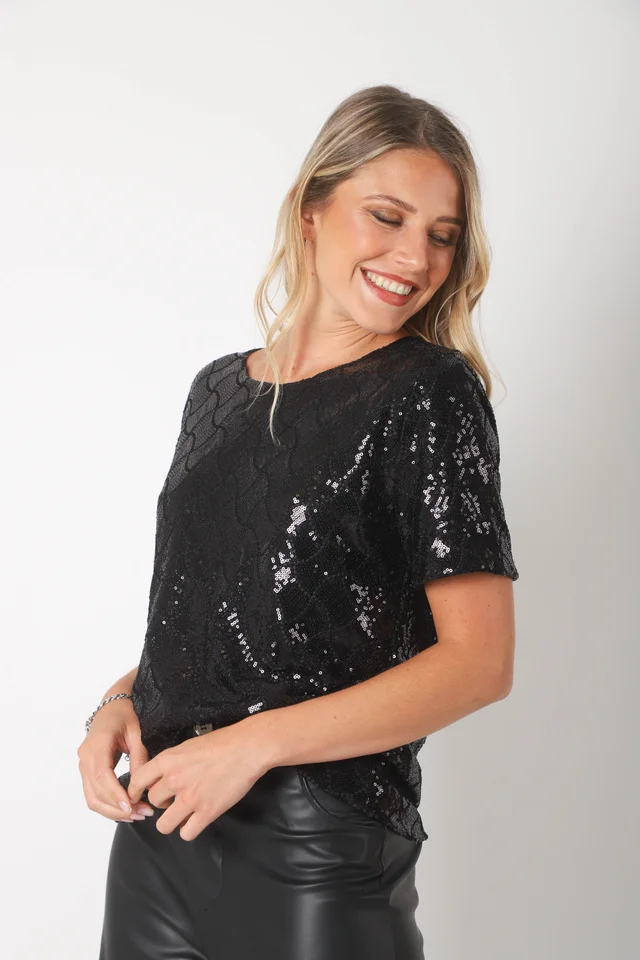 BLUSA DIAMONDS c/lentejuelas GU5196