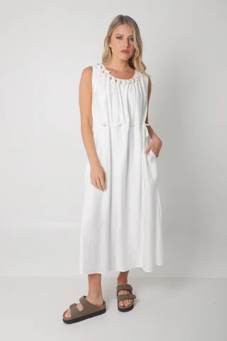 Vestido CARIBEAN Bambula Crep Tiras con Yute GUK70178 - Vista 2