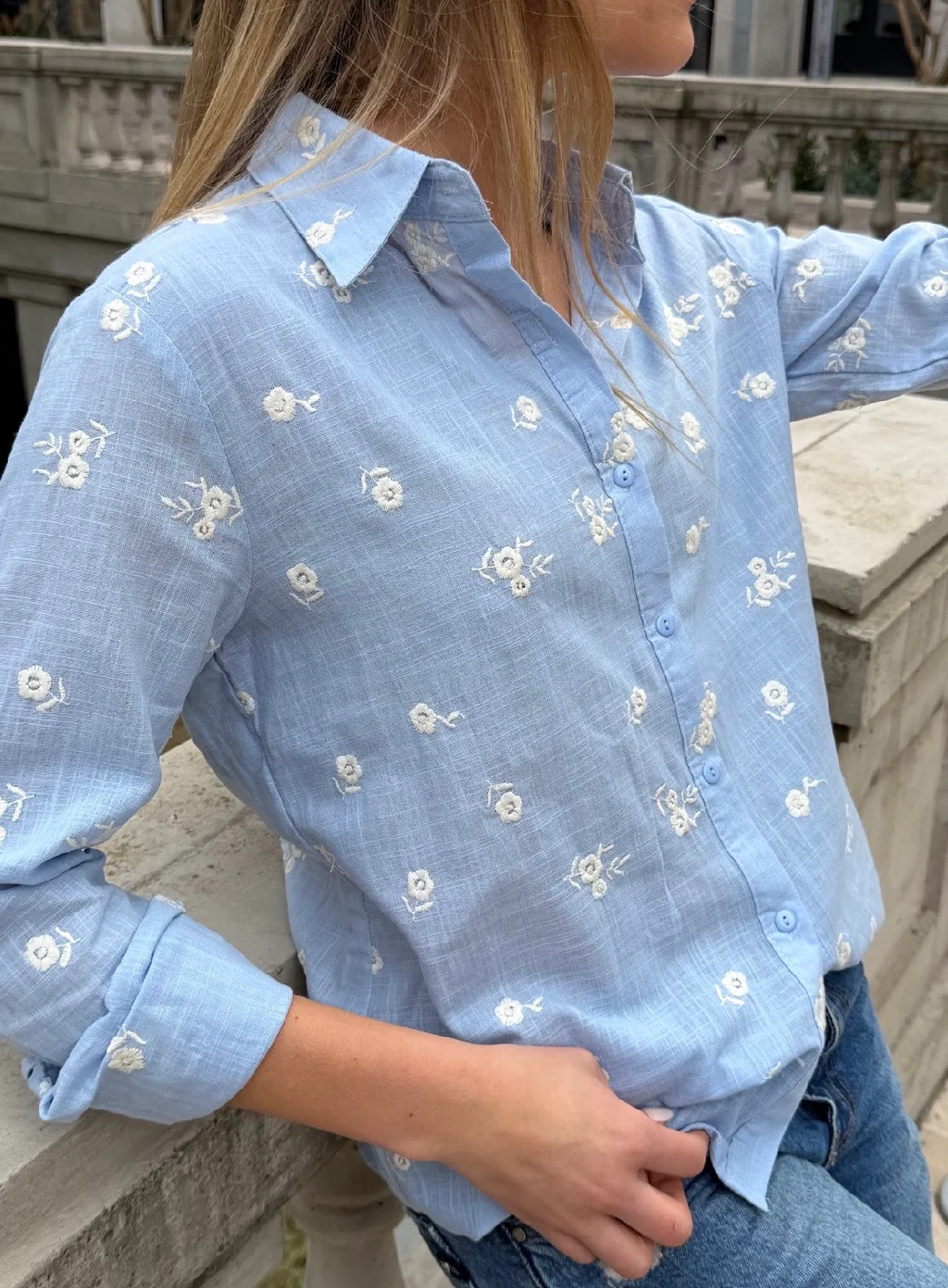 Camisa ROSMARY Lino Bordada GU70242