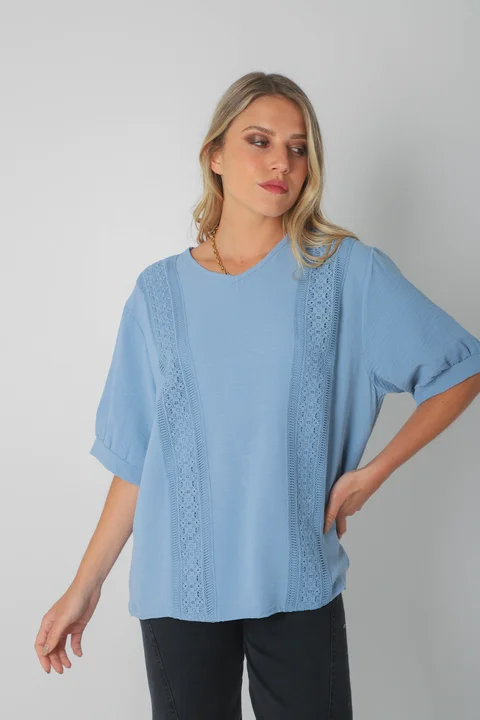 Blusa Amplia VASY Guardas Guipiur GU0330
