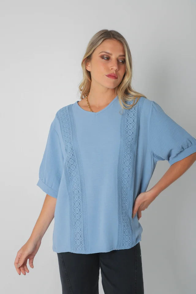 Blusa Amplia VASY Guardas Guipiur GU0330