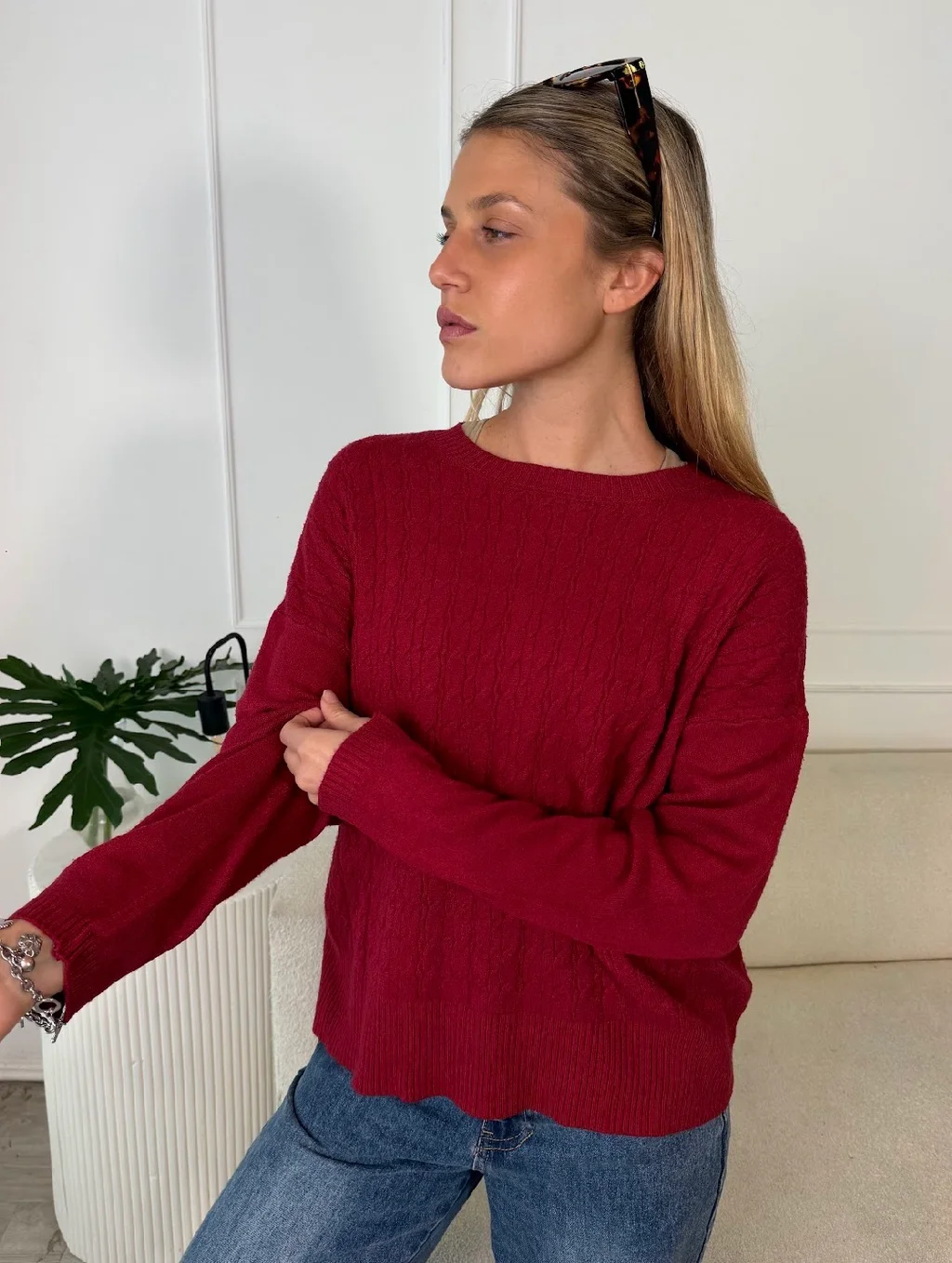 Maxi Sweater MADELEINE Bremer Trenzado GUL819