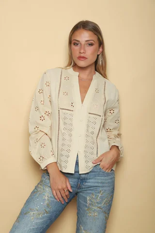 Camisa DARCIL Broderie GU70199 - Vista 1