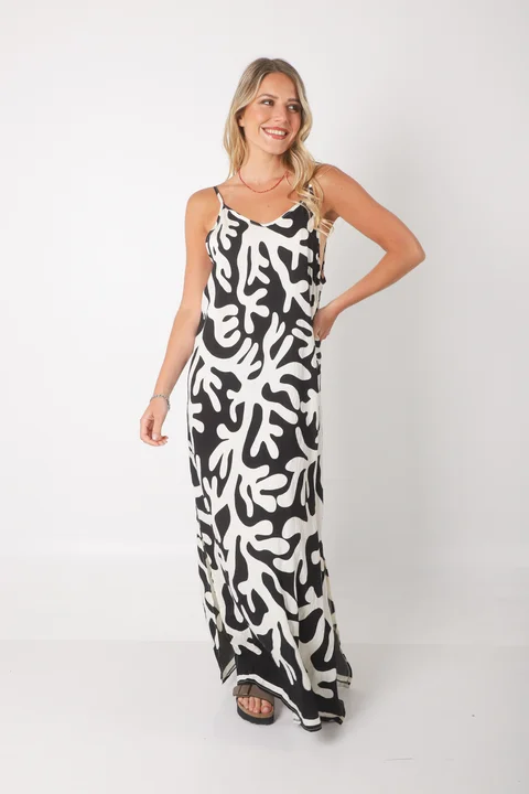 Vestido COZAMUI lino estampado GUK70142-6