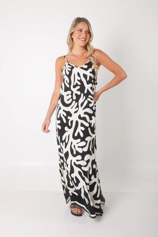 Vestido COZAMUI lino estampado GUK70142-6