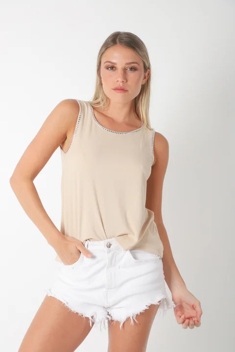 Musculosa  MORA  MORLEY C/ Tachas Cuadradas