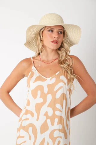 Vestido COZAMUI lino estampado GUK70142-6 - Vista 4