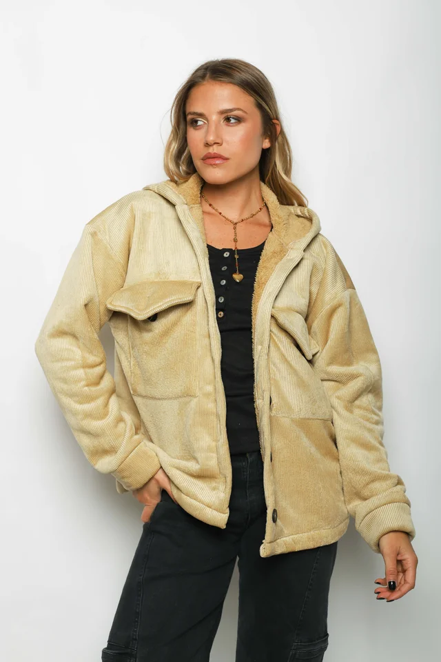 Saco GENEVA Corderoy Con Piel Adentro