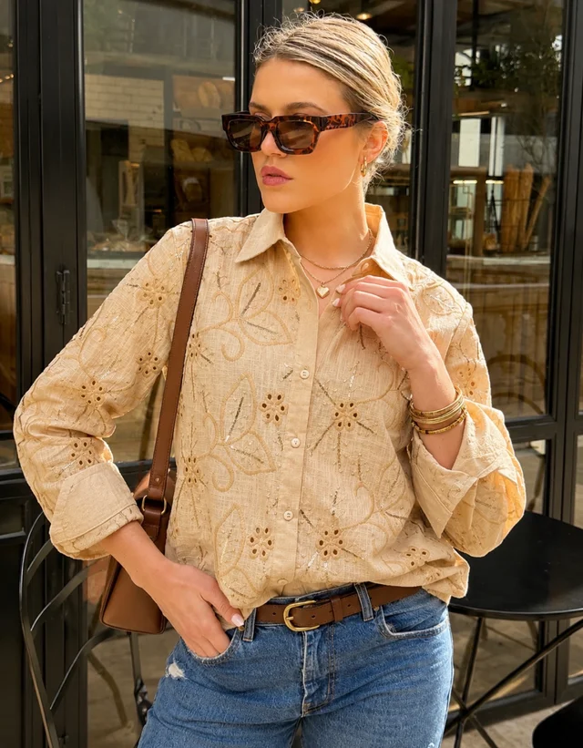 Camisa WANER Lino Bordada GU70237