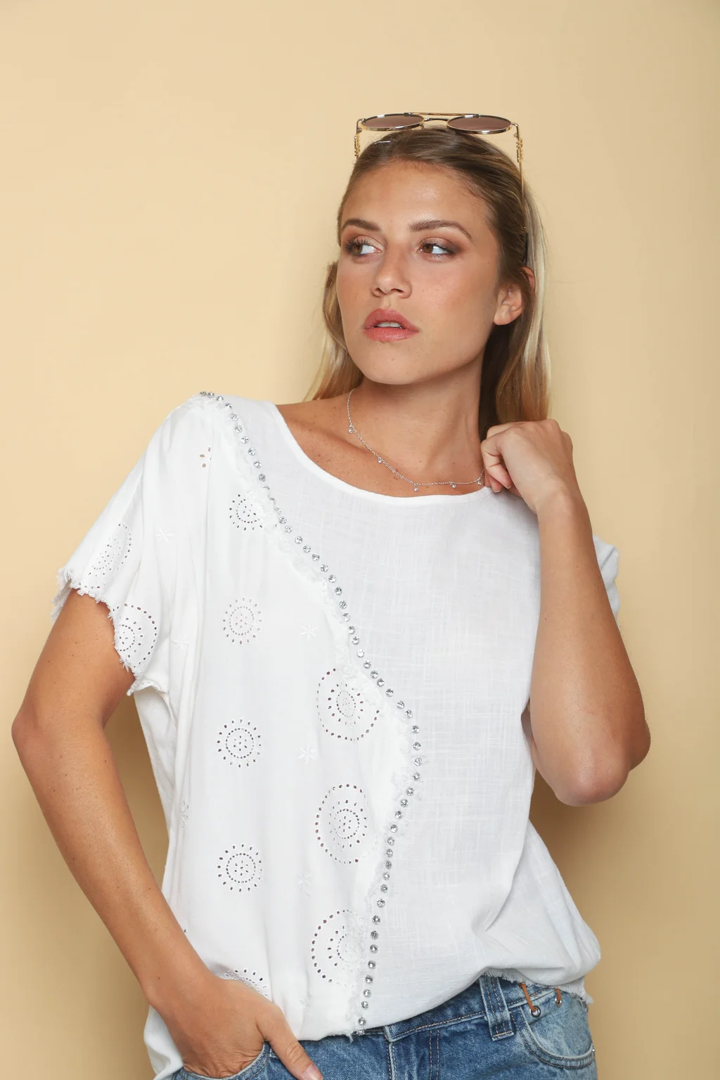 Remeron LAZER LINO con Piedras GUK70214