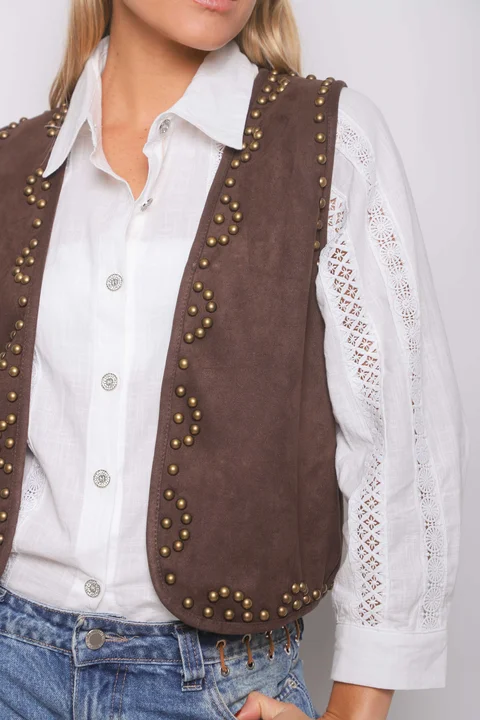 Chaleco RAWSON Gamuza Tachas GU70278