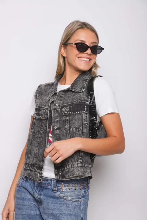 Chaleco Jean LIBI c/ Tachas GUK70102