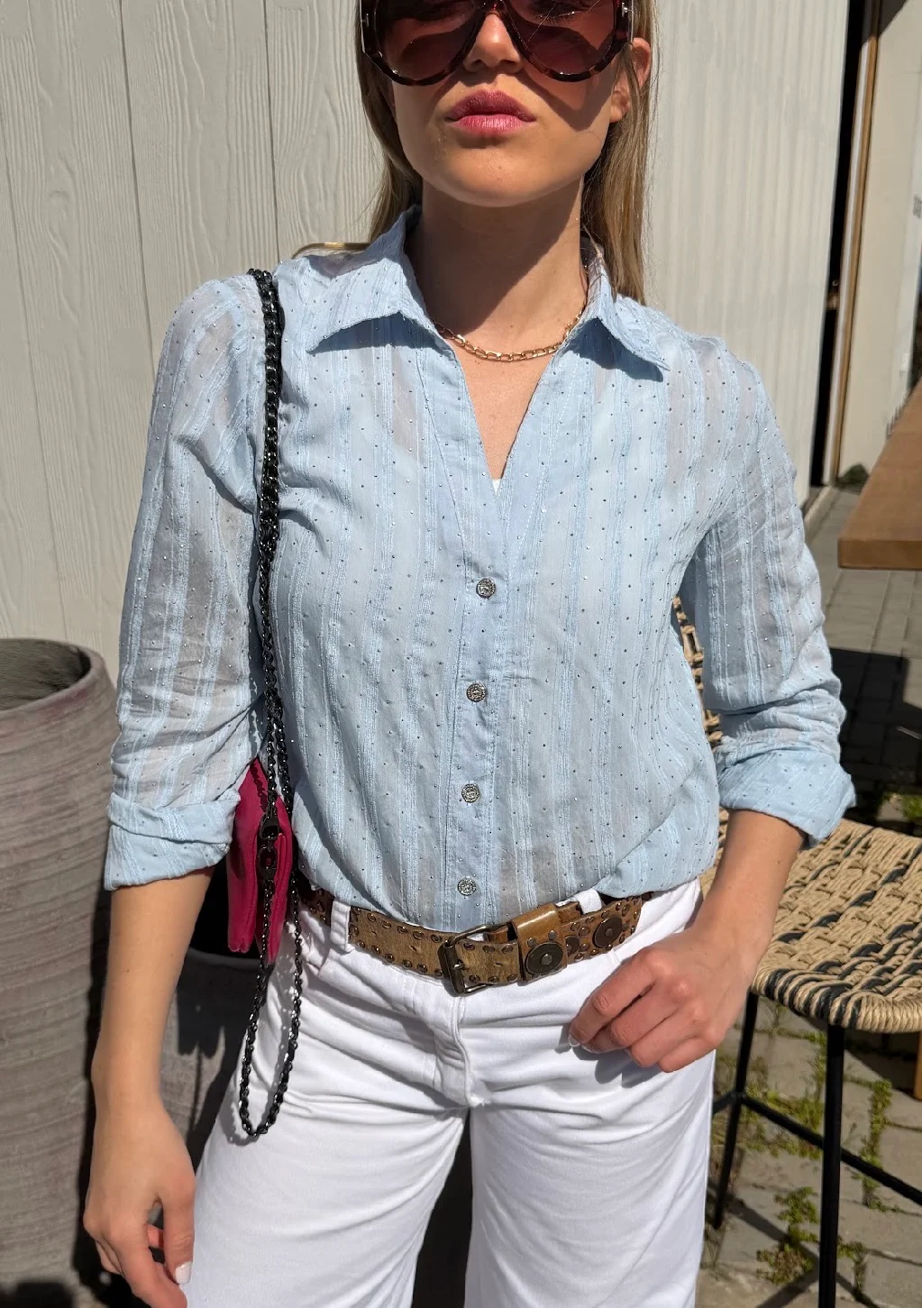 Camisa MARVI con Guardas con Strass GUK70241