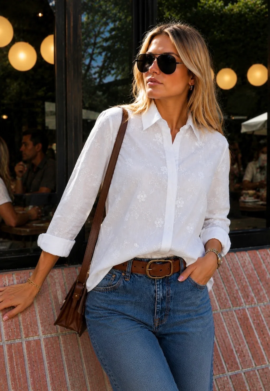 Camisa VITARA Hojitas Bordada GUK70217