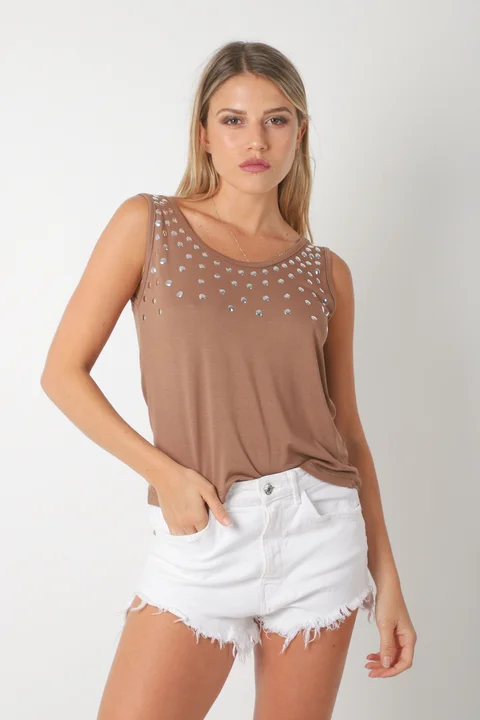 Musculosa Creppe FREURS c/ Tachas