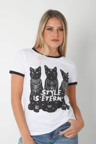 Remera STYLE IS ETERNAL c/strass GU7478 - Vista 1