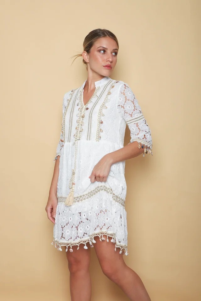 Vestido VELMONT Encaje Forrado GUK70209