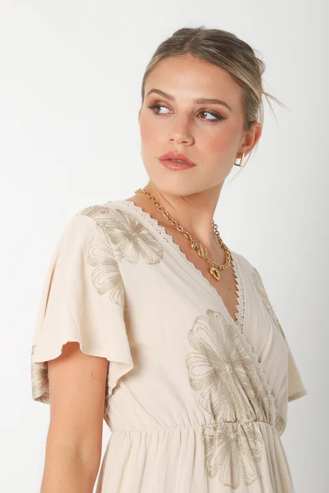 Vestido MISUKA de Lino Bordado GU250115