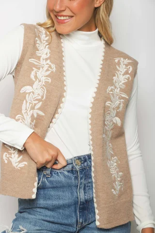 Chaleco VENECIA Tejido Bordado GUL823 - Vista 2