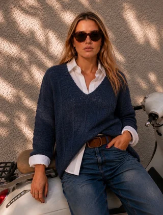 Sweater LAMBI Escote V GU843 - Vista 5
