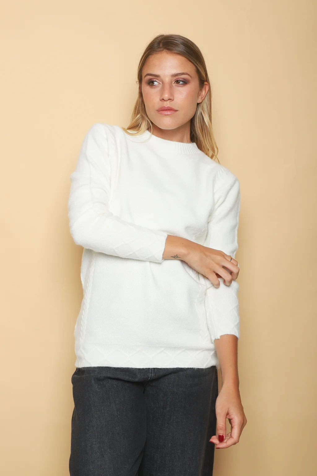 Sweater REINA Panal con Trenzas 0722