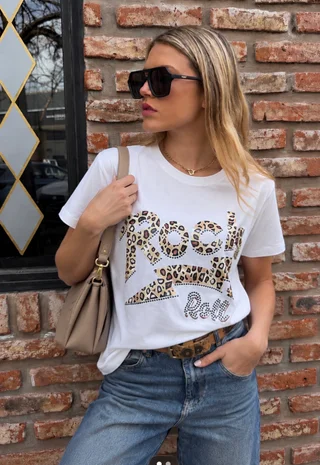 Remera ROCK AND ROLL PRINT c/ Piedras GU5085 - Vista 1