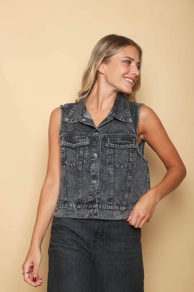 Chaleco Jean LIBI c/ Tachas GUK70102