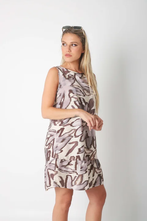 Vestido Weiss Hojas de Satin