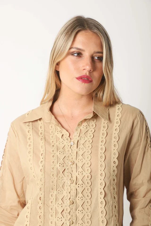 Camisa FRENESI Guardas Guipiur GUK70198 