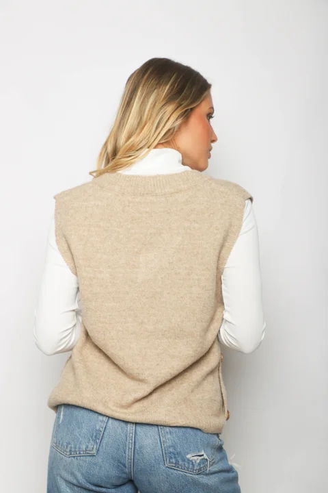 Chaleco FRANCE Cashmire Botones GU67602