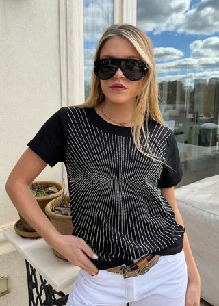 Remera STORM Strass GU9065 - Vista 1