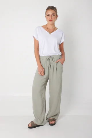 Pantalón MARE de Lino con  Tiras Bolsillos GU0332 - Vista 3