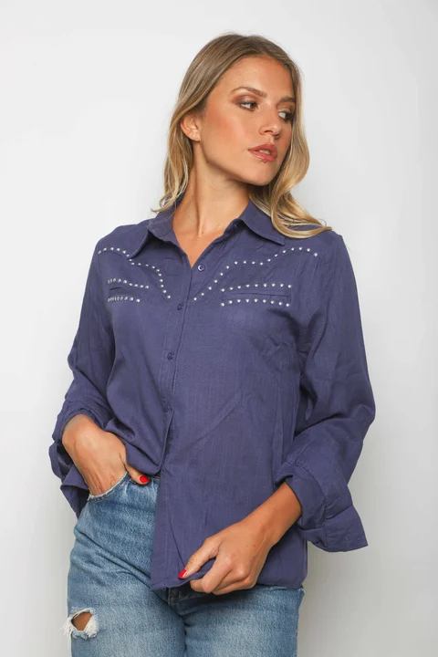 Camisa BANGKOK Lino c/tachas GUP33011