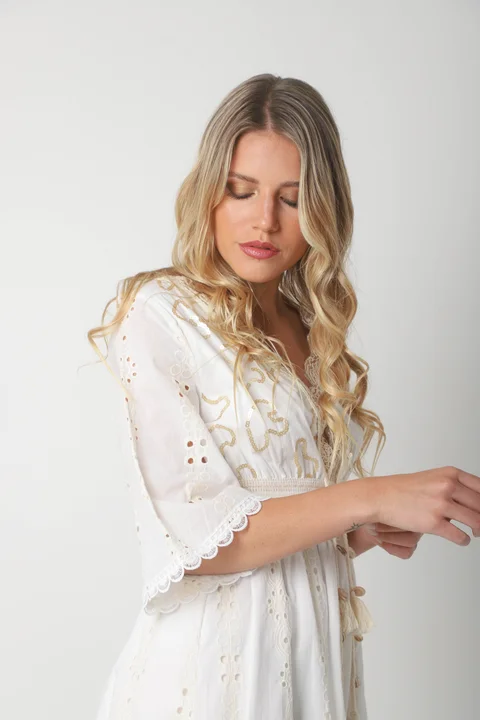 Vestido MONTPELLIER c/bordado Lentejuelas GUK70173