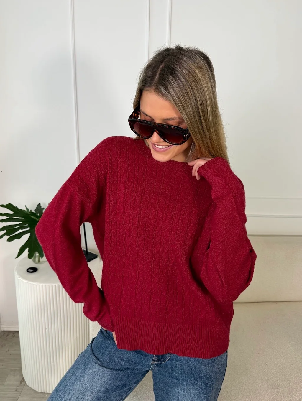 Maxi Sweater MADELEINE Bremer Trenzado GUL819