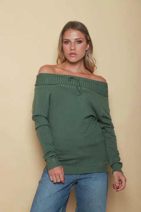 Sweater KITY Bremer Cuello Bote c/ Tira GU665