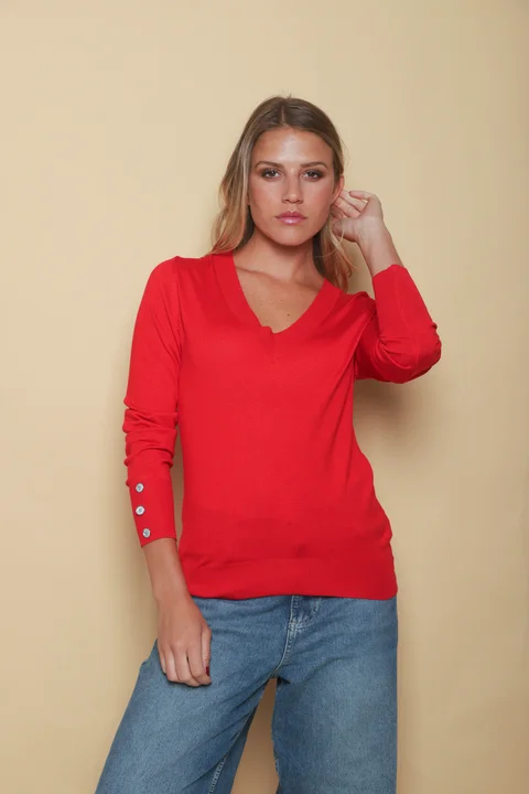 Sweater GUINEA HILO Escote V Media Estacion GUL684