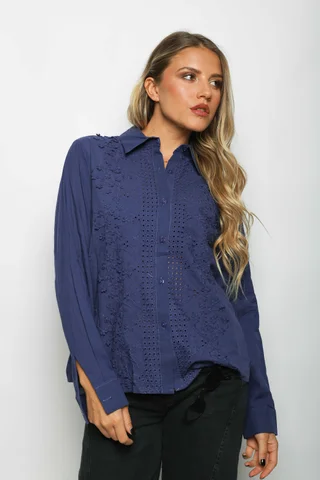 Camisa Debie Broderie GUK4118 - Vista 2