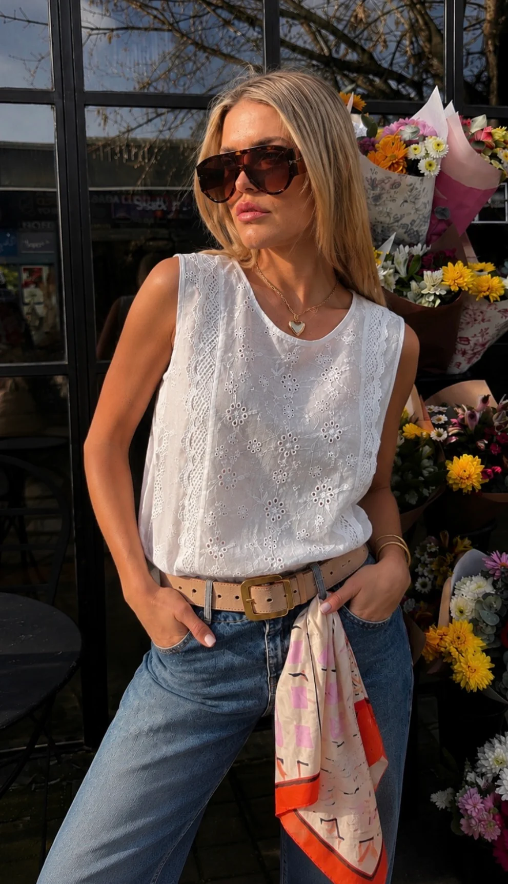 Blusa MUISY Broderie c/Volado GUK70222