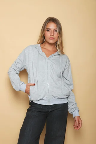 Campera  Siena White  Brillos  Cierres  GUK166 - Vista 2