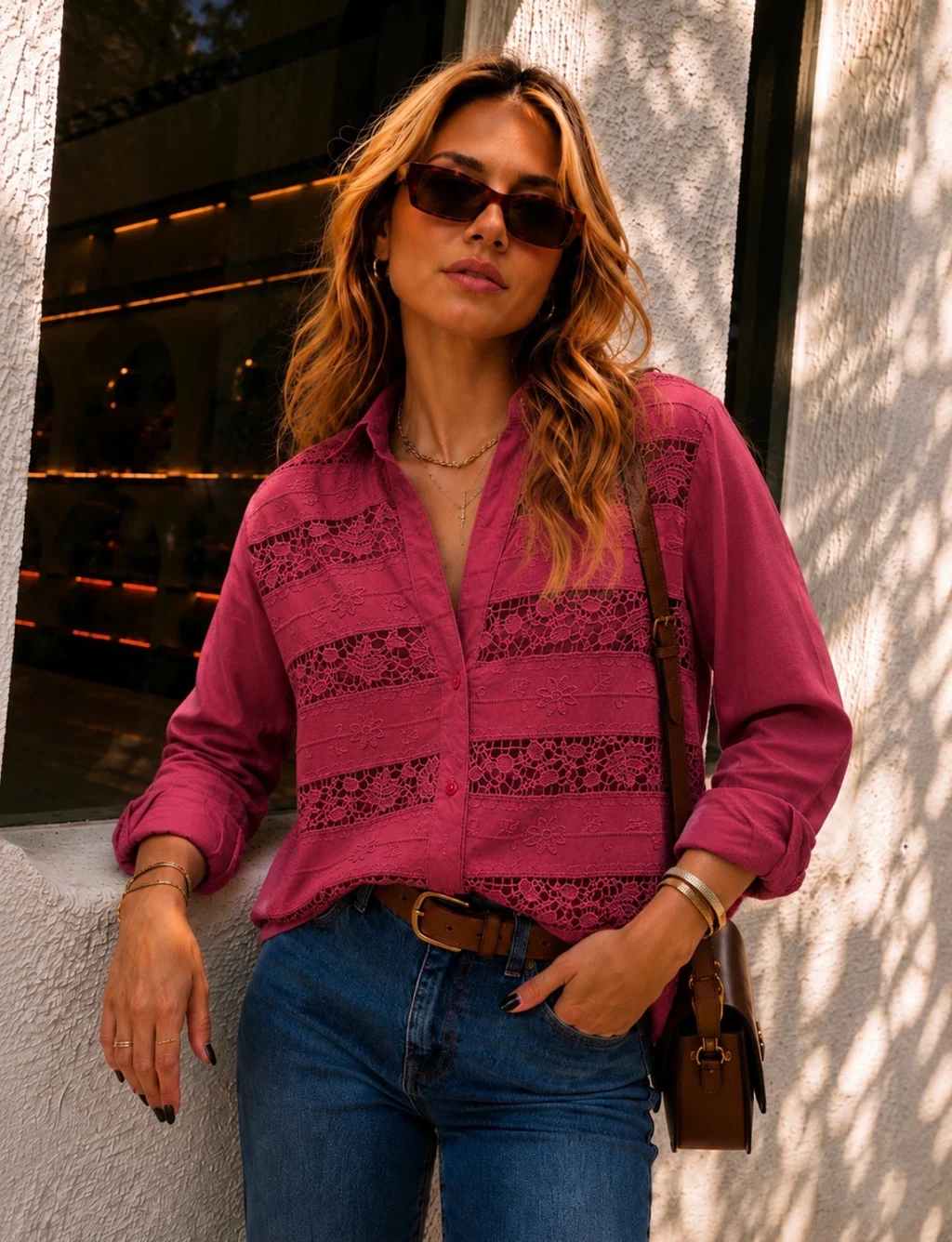 Camisa KUTI con Guipiur GUK2106