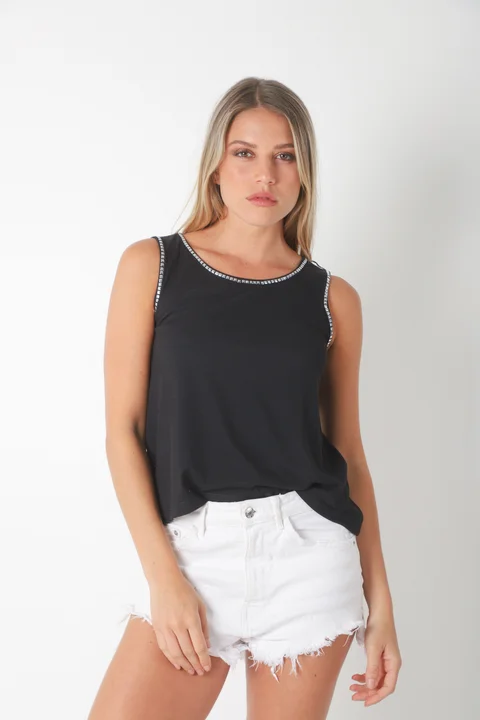 Musculosa  MORA  MORLEY C/ Tachas Cuadradas