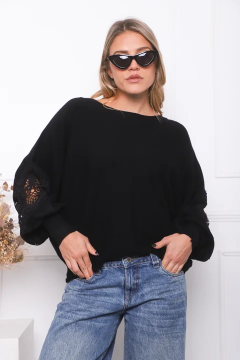 Sweater TUSCANY con Guipiur GU841