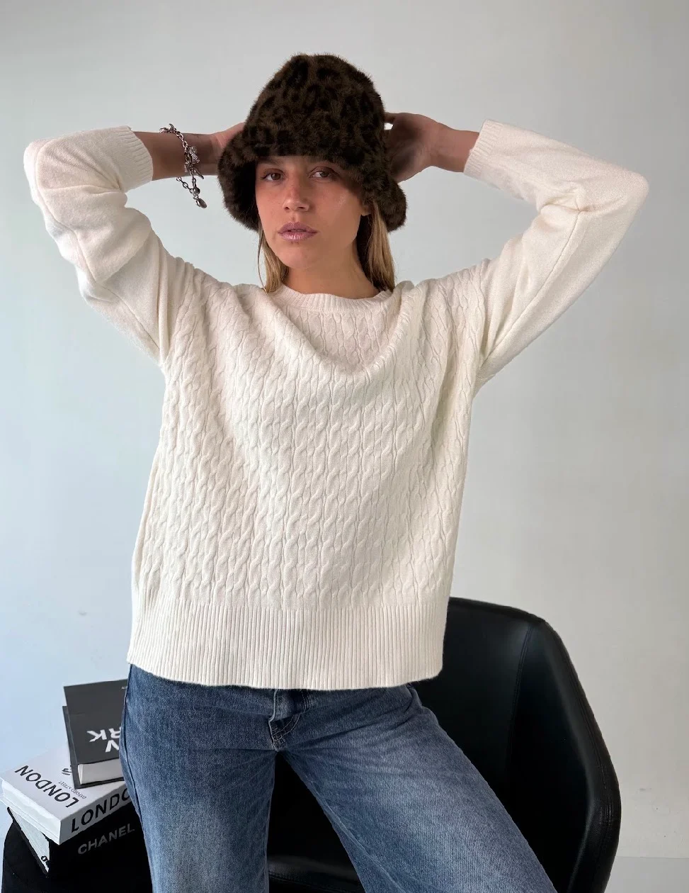 Maxi Sweater MADELEINE Bremer Trenzado GUL819