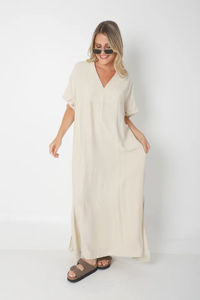 Vestido Tunica PARU de Lino Bordado GU2527