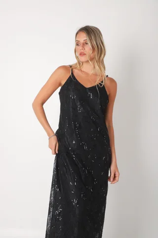 Vestido DREAMS encaje y lentejuelas GUK70177 - Vista 5