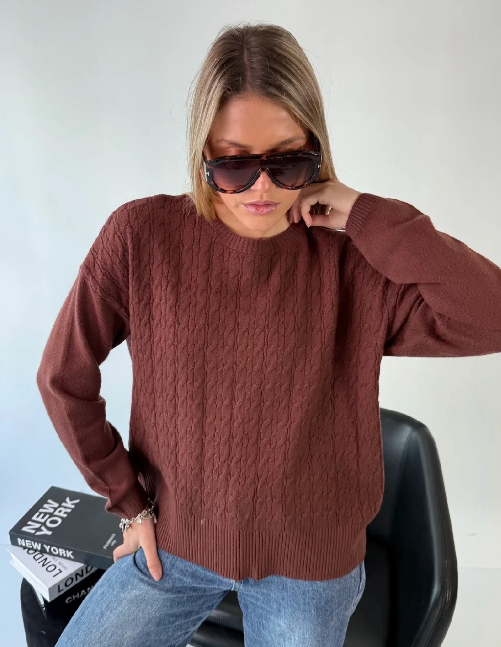 Maxi Sweater MADELEINE Bremer Trenzado GUL819