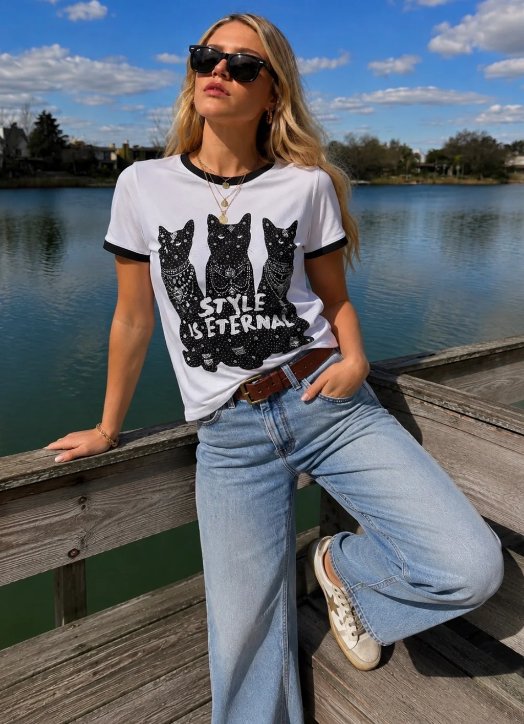 Remera STYLE IS ETERNAL c/strass GU7478