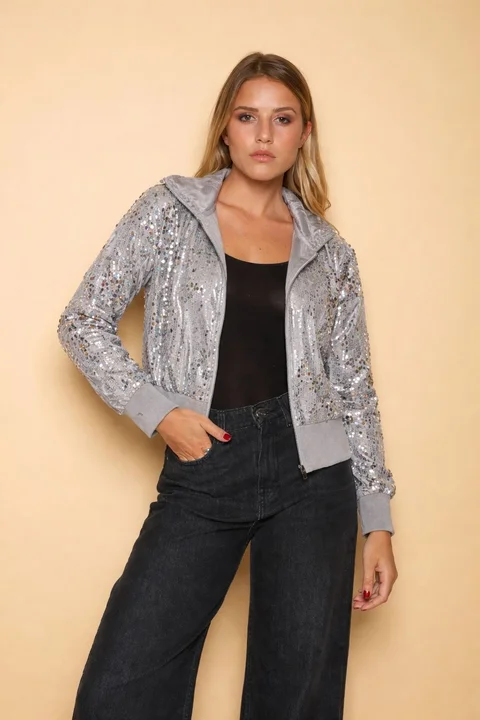 Camperita Lluvia Lentejuelas C/ Capucha GU70085